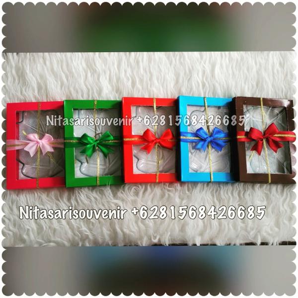 piring daun box warna warni 