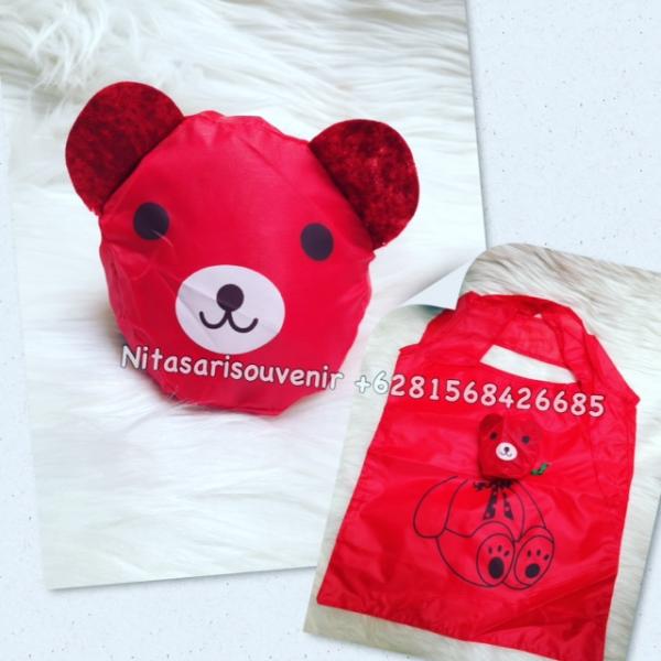 tas lipat beruang merah tas lipat beruang merah