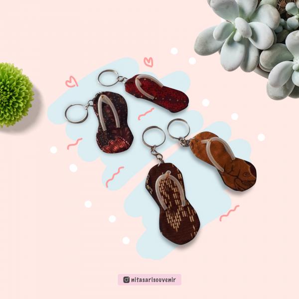 ganci sandal jepit batik ganci sandal jepit batik