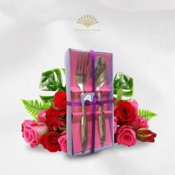 sendok garpu box pita kecil